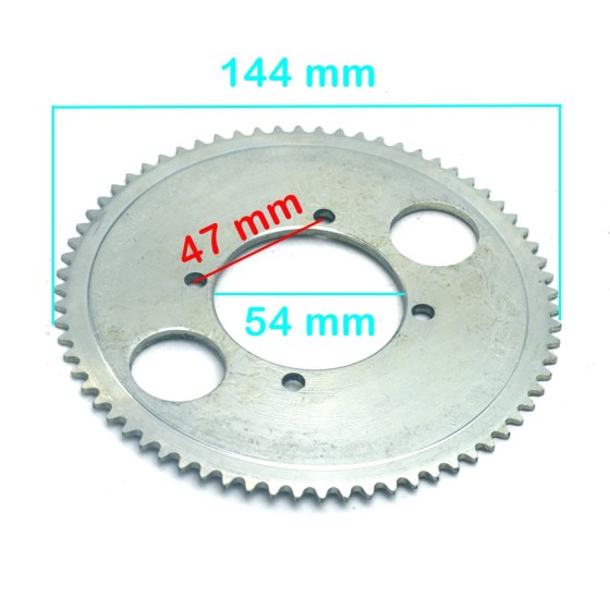 Plato cadena 25H 54mm patinete - Motosapollo.com 2