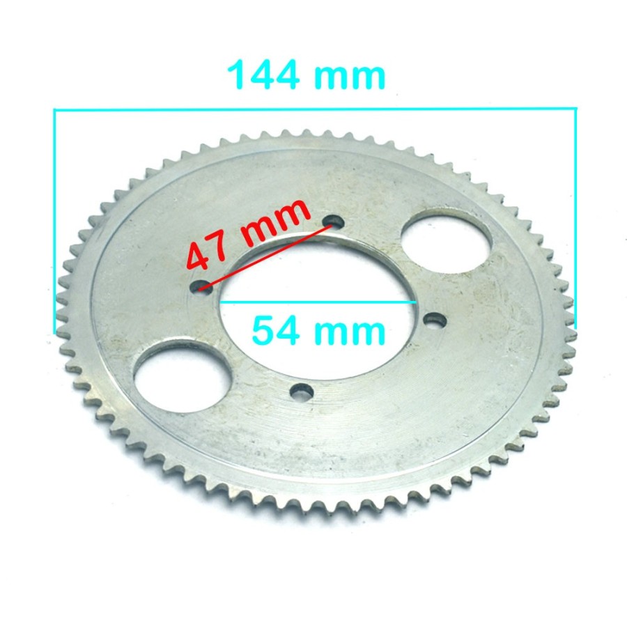Plato cadena 25H 54mm patinete - Motosapollo.com