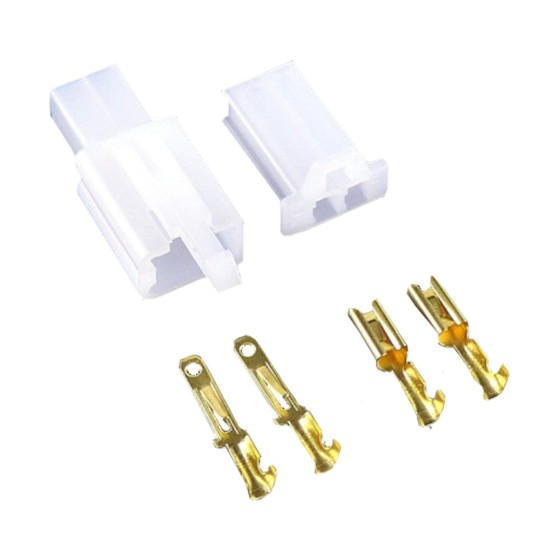 Conector cable eléctrico 2 pin transparente