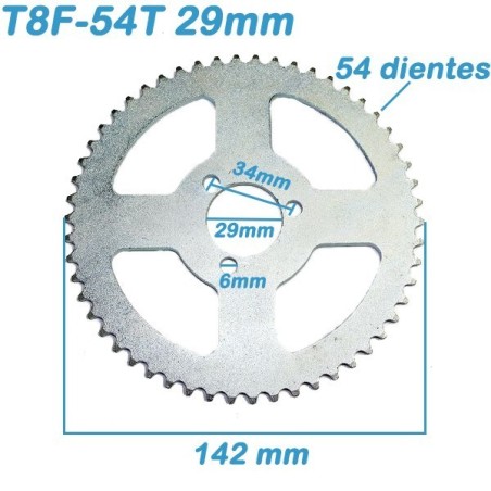Plato arrastre cadena gruesa T8F 54T 29mm - 1