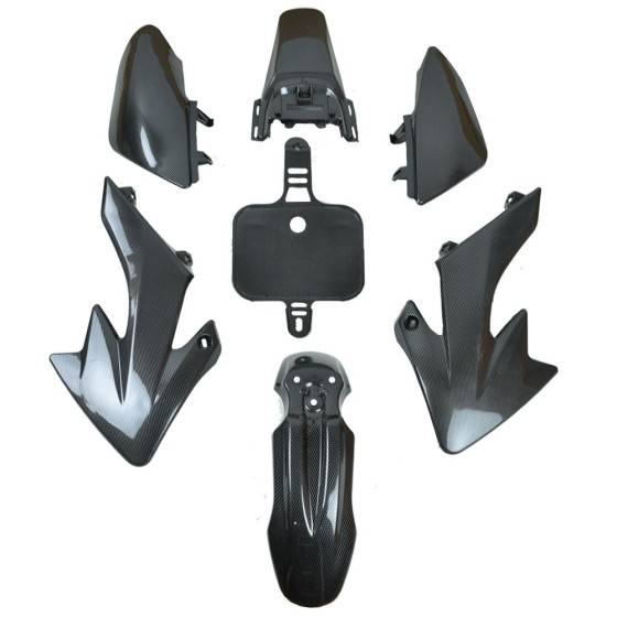 Kit de plástico pit bike CRF50 Carbono - Motosapollo.com
