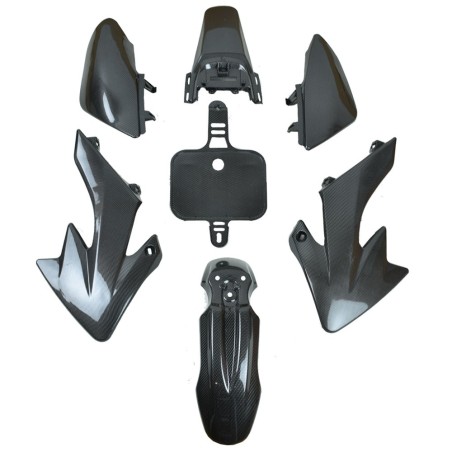 Kit de plástico pit bike CRF50 Carbono - Motosapollo.com