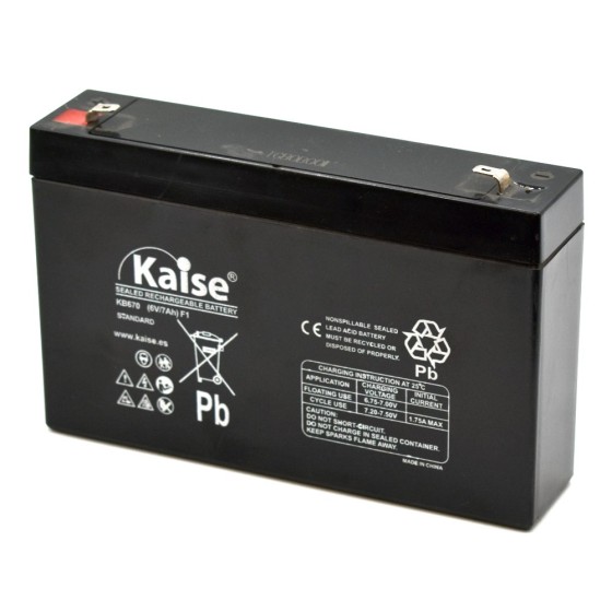 Batería plomo ácido 6V -7Ah Kaise - Motosapollo.com