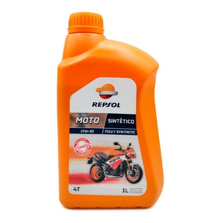 Aceite 4R Repsol 10W50 sintético 1L - Motosapollo.com
