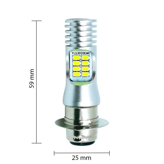 Bombilla lámpara 12/60V 6000K (H6M PX15D) led - Motosapollo.com