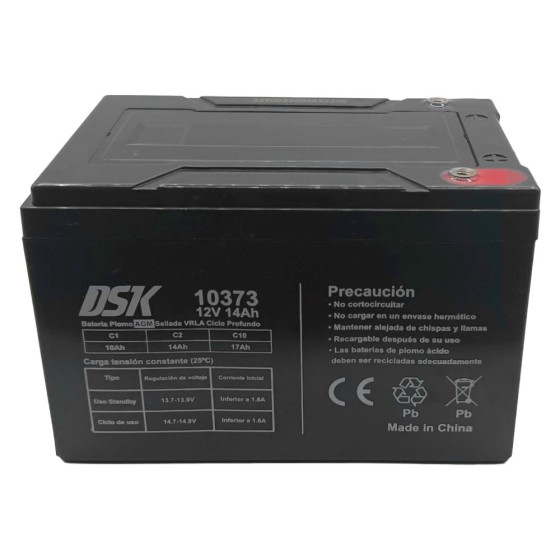 Batería 12V 14Ah DSK vehículo eléctrico - Motosapollo.com 2