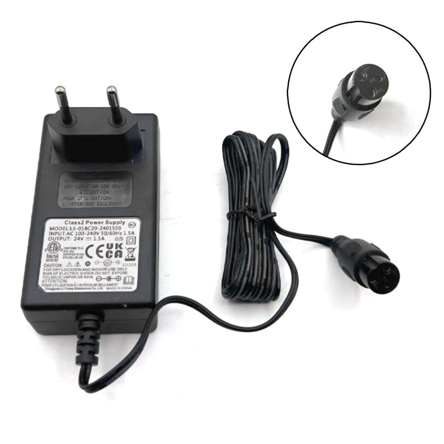 Cargador batería hembra 24v 1.5 ah minicross - Motosapollo.com