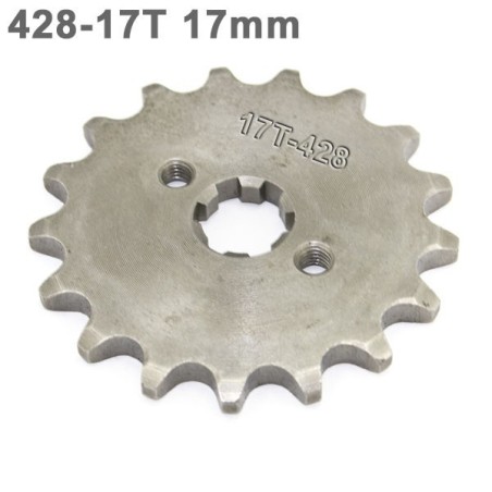 Piñon de salida 17 dientes para cadena paso 428-Motosapollo
