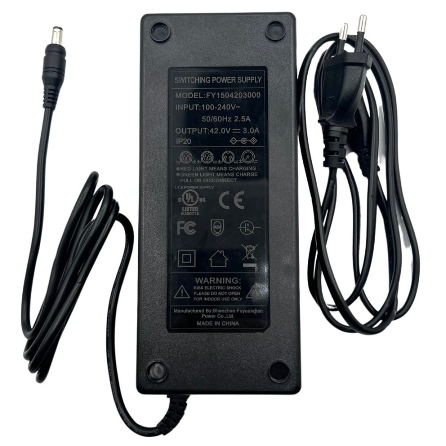 Cargador batería hembra 42V-3AH para bici RXF EVO-motosapollo.com