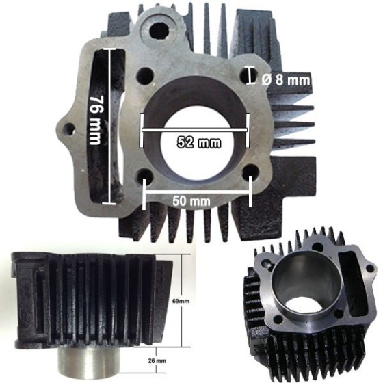 Cilindro 52mm 110cc-124cc TZH - 1