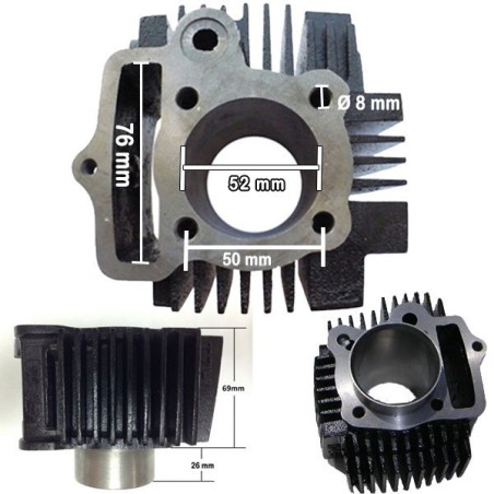 Cilindro 52mm 110cc-124cc TZH - 1