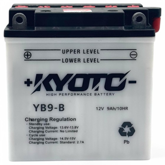 Batería 12V-9AH YB9-B KYOTO - motosapollo.com 2