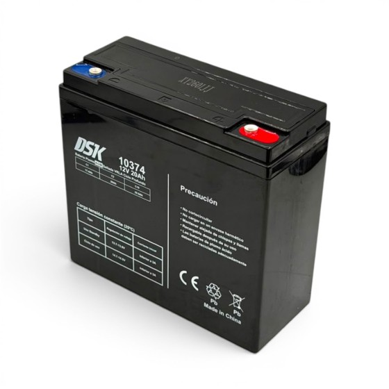 Batería DSK Plomo-Ácido 12V 20Ah para Quad Eléctrico y Buggy