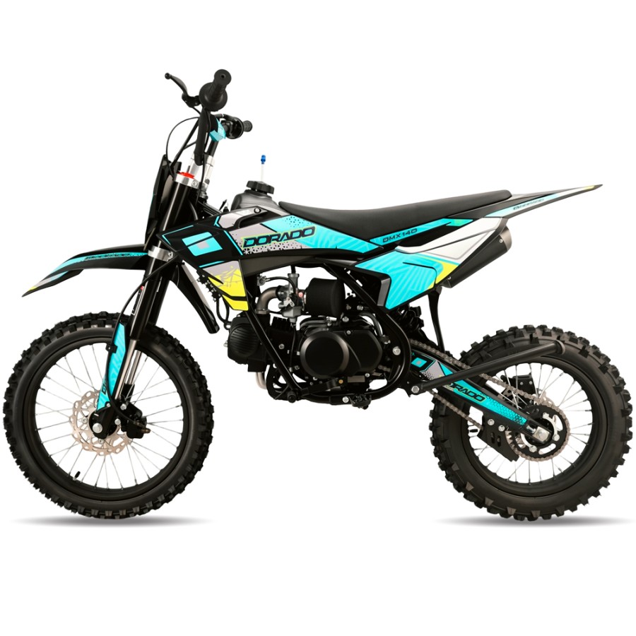Pit Bike Dorado DMX 140cc 17/14" 4T Refrigeración por Aceite - MOTOSAPOLLO.COM