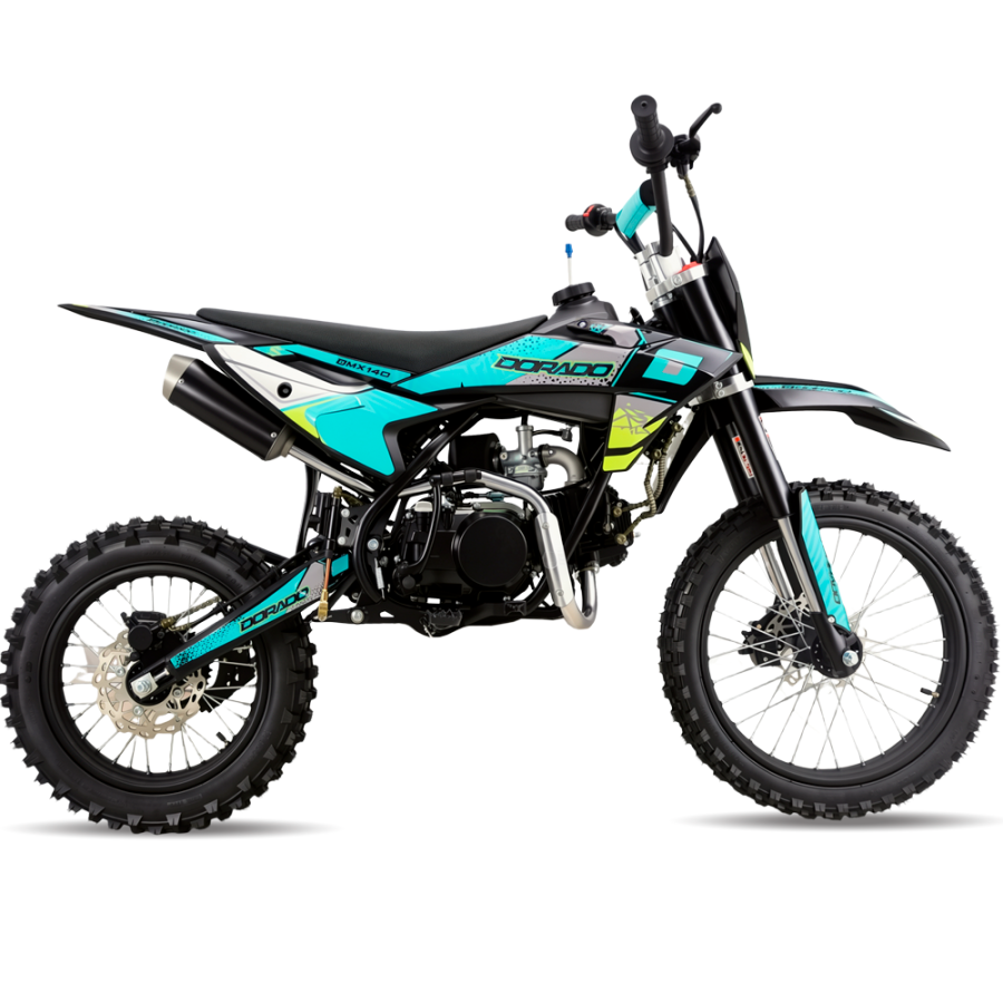 Pit Bike Dorado DMX 140cc 17/14" 4T Refrigeración por Aceite - MOTOSAPOLLO.COM