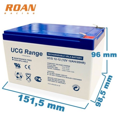 Batería 12V/12Ah GEL - Motosapollo