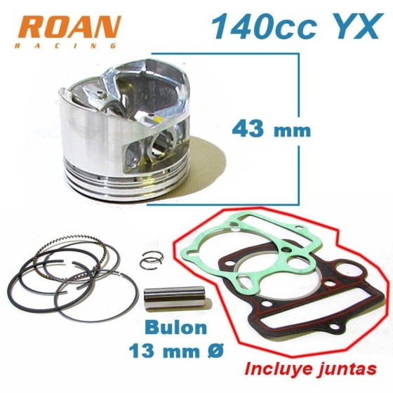 Kit piston 56mm pit bike 140cc YX - Motosapollo  2