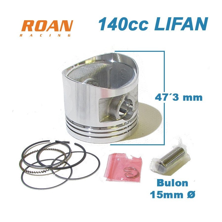 Kit piston 55mm bulon 15mm 140cc Lifan - Motosapollo