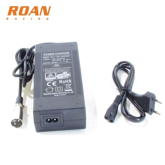 Cargador bateria 48V-2Ah macho - Motosapollo.com