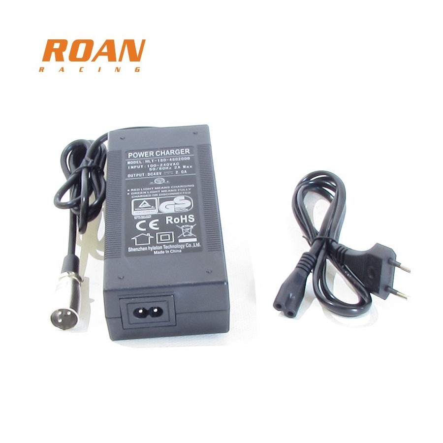 Cargador bateria 48V-2Ah macho - Motosapollo.com