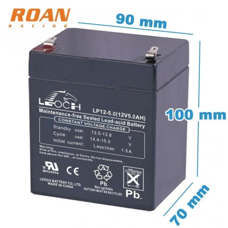 Bateria 12V 5Ah Leoch - Motosapollo.com