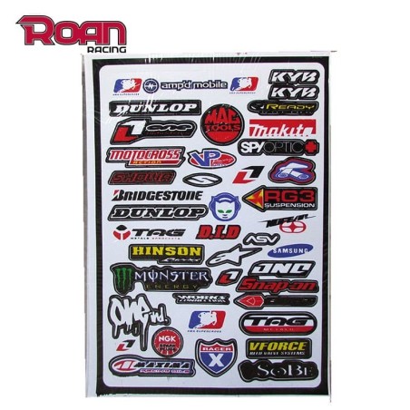 Pliego pegatinas variadas 47x32 cm - Motosapollo.com