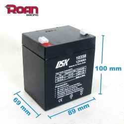 Batería 12V 4Ah plomo acido DSK - Motosapollo.com