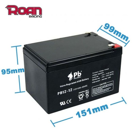 Batería 12V 12Ah Premium Battery - Motosapollo.com