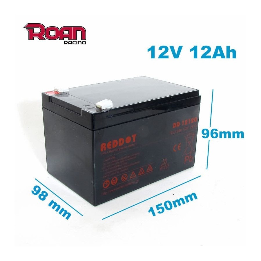 Batería 12V 12Ah AGM Reddot - Motosapollo.com