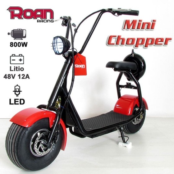 Patinete mini chopper ROAN 800W 48V - Motosapollo.com