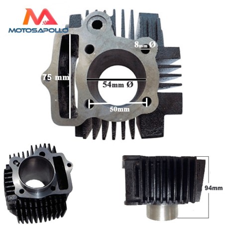 CILINDRO 54mm 124cc TZH - Motosapollo