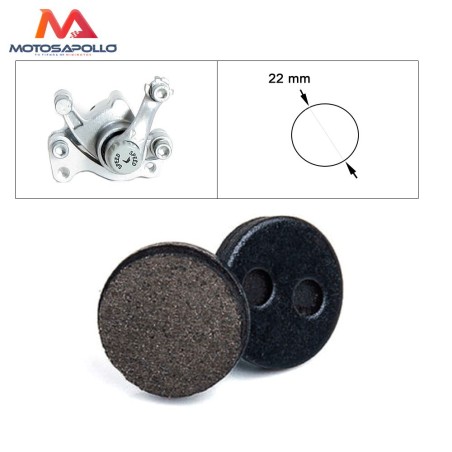 Pastillas freno redonda 22mm - Motosapollo.com