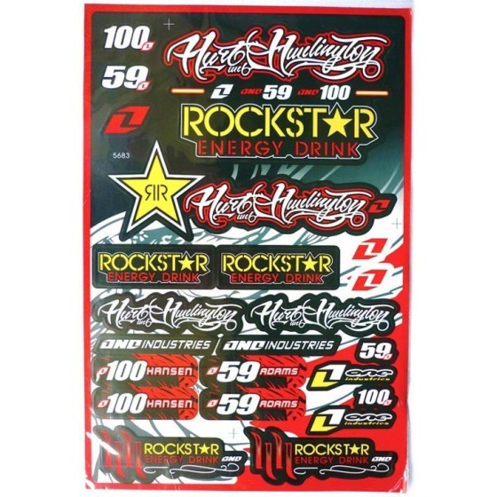 Pliego pegatinas ROCKSTAR 47x32 cm - 1