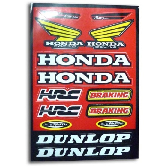 Pliego pegatinas honda 32x22 cm - 1