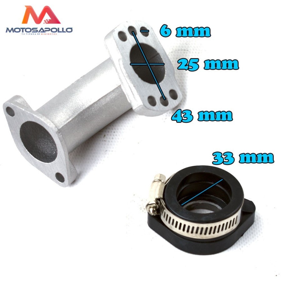 Tobera admision acople goma+tobera - Motosapollo.com