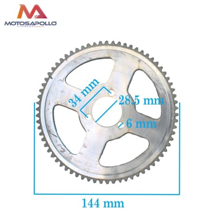 Plato arrastre 70T cadena 25H - Motosapollo.com