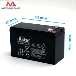 Batería AGM 12V-7.2Ah Kaise mini motos eléctricas Motosapollo.com