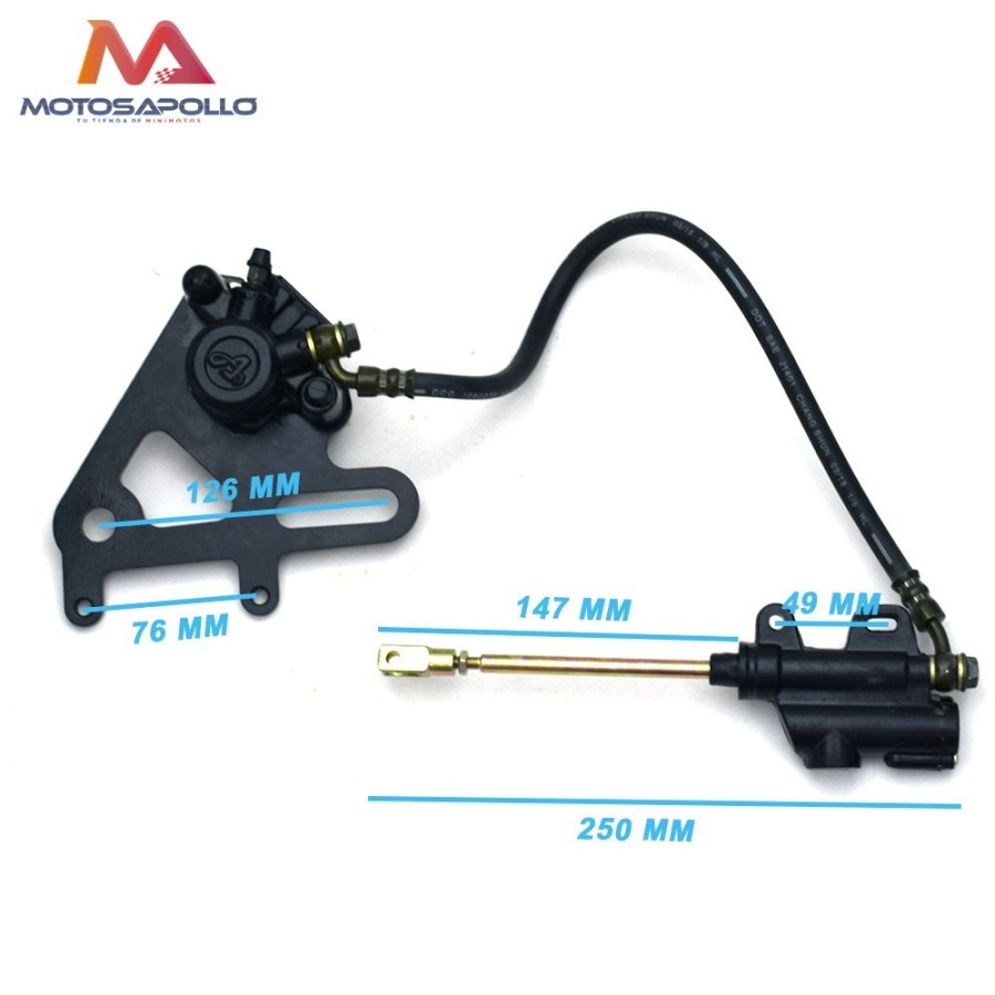 Kit freno trasero Pit bike 1 Pistón Motosapollo.com