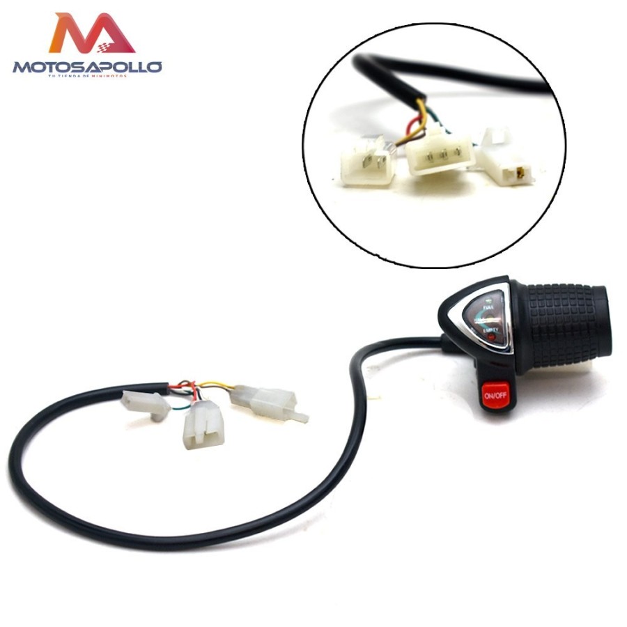 Acelerador eléctrico 6PIN 24V mini cross Motosapollo.com