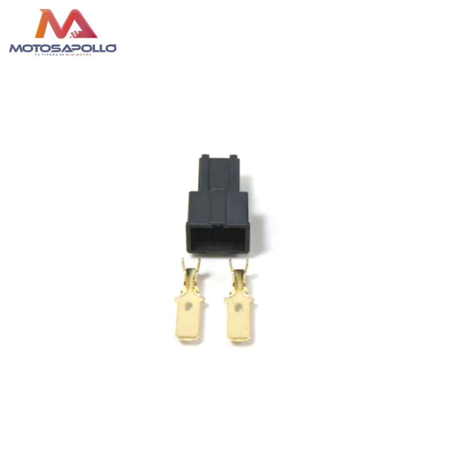 CONECTOR CABLE ELECTRICO 2PIN (negro) Motosapollo.com