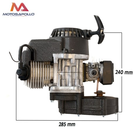 Motor 49cc V3 reductora corta. Motosapollo.com