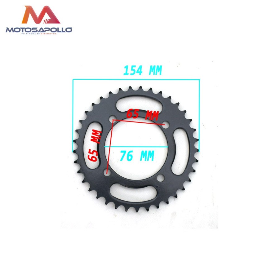 Plato cadena 428 76mm pitbike SDG -Motosapollo.com