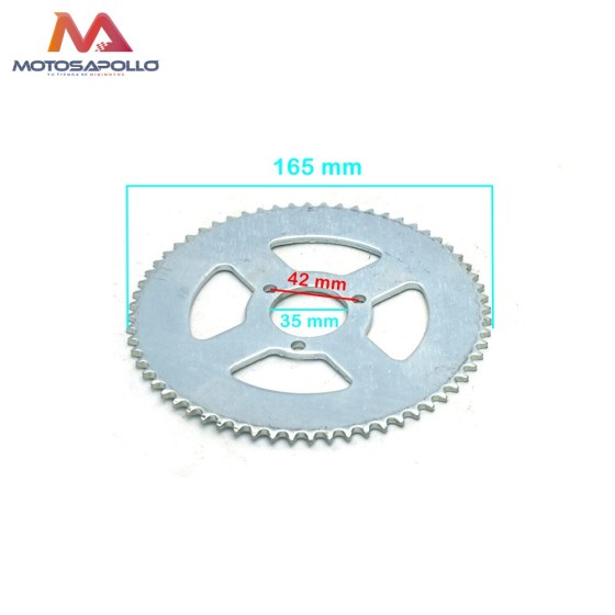 Plato arrastre 64T 35mm minicross - Motosapollo.com 2