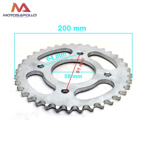 Plato cadena 530 38T AGB30 - Motosapollo.com 2