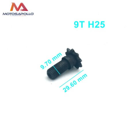 Piñon salida H25 9T minimoto-Motosapollo.com