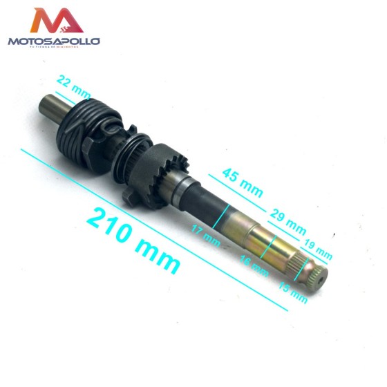 Kit eje arranque 13mm motor TZH-Motosapollo.com 2