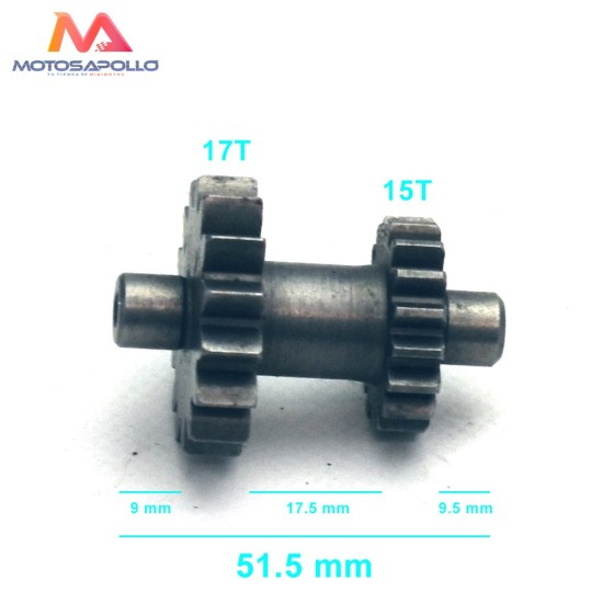 Piñon reductor motor arranque 15-17T pit bike-Motosapollo.com 2