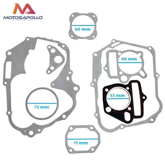 Kit juntas de motor 53mm Lifan Motosapollo.com