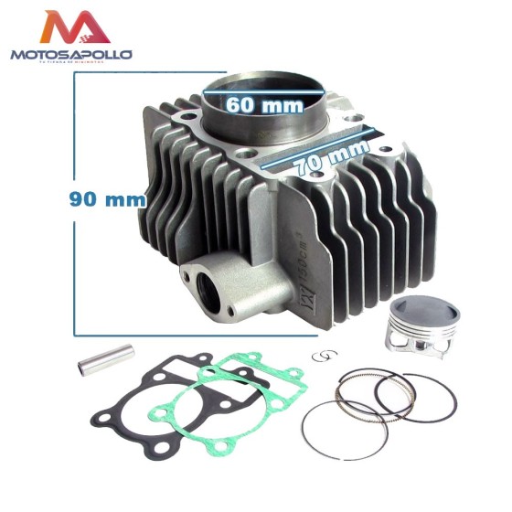 Kit cilindro 150cc YX 60mm Pit bike - Motosapollo.com 2