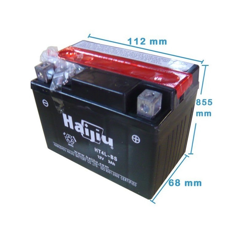 Bateria 12v 3ah acido-plomo AGM para miniquads - Motosapollo